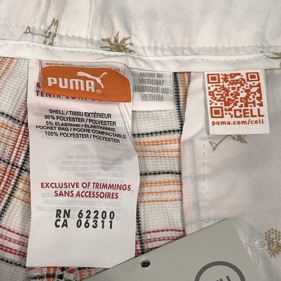 PUMA DryCELL Plaid Tech Golf Shorts White Multi Color Size 32 NWT Performance - Picture 7 of 15